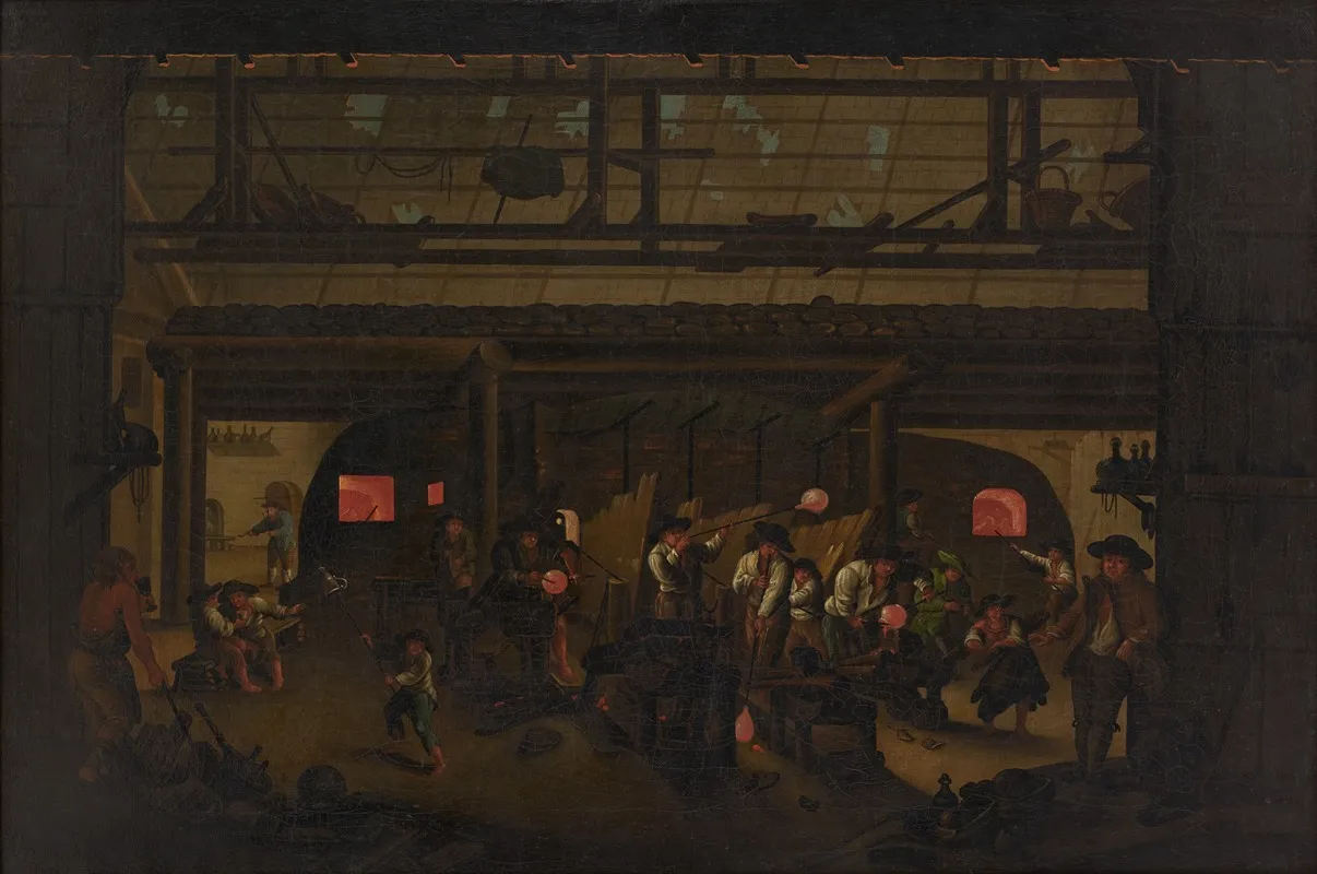 Interior Of A Glass Blowing Workshop In The Black Forest Wall Art by Michael Dilger - High-Resolution Digital Print
