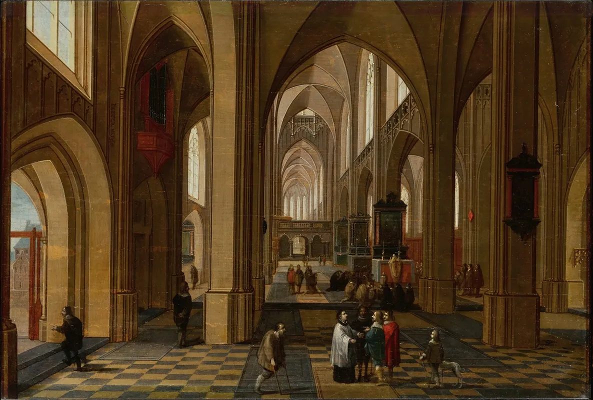 Interior Of A Gothic Cathedral 2 Wall Art by Pieter Neeffs the Elder - High-Resolution Digital Print
