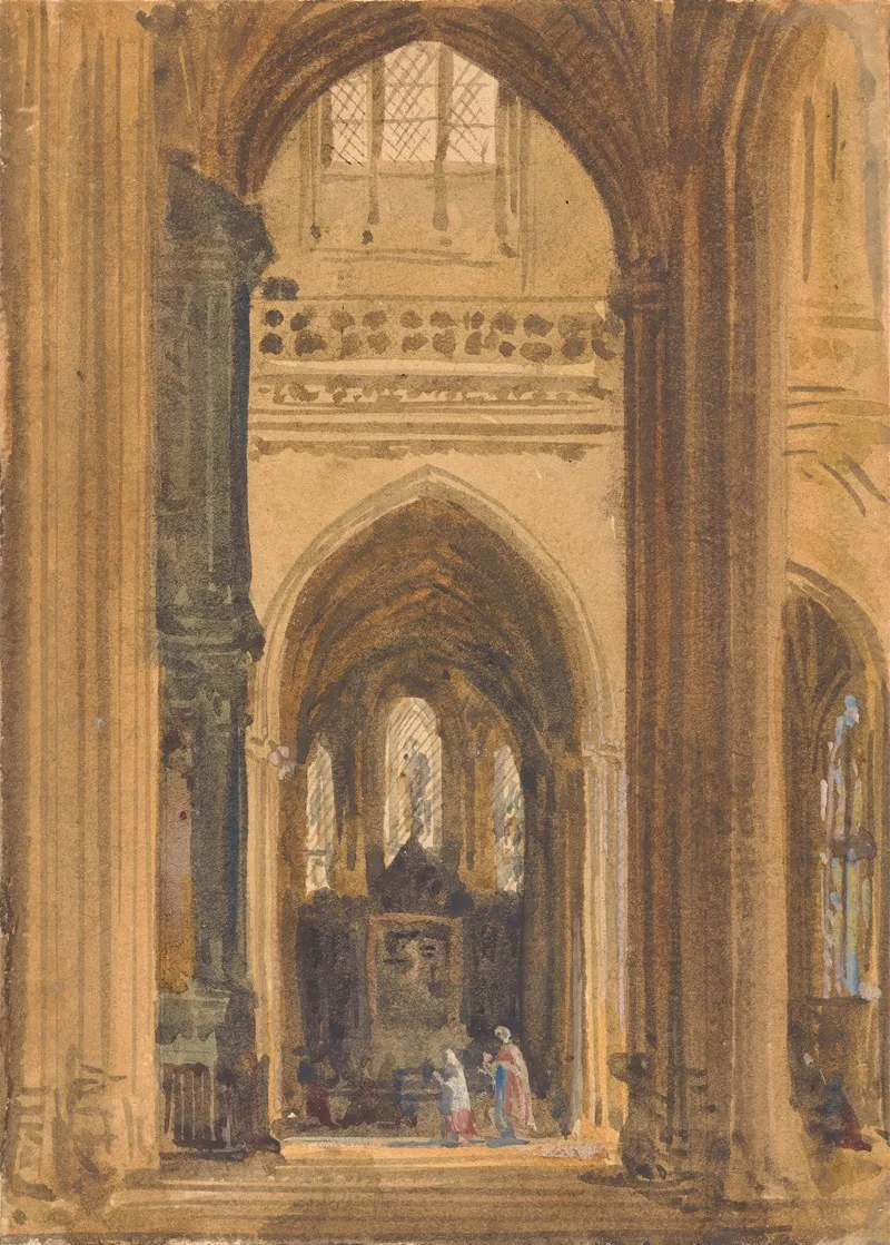 Interior Of A Gothic Church 4 Wall Art by Augustus Pugin - High-Resolution Digital Print