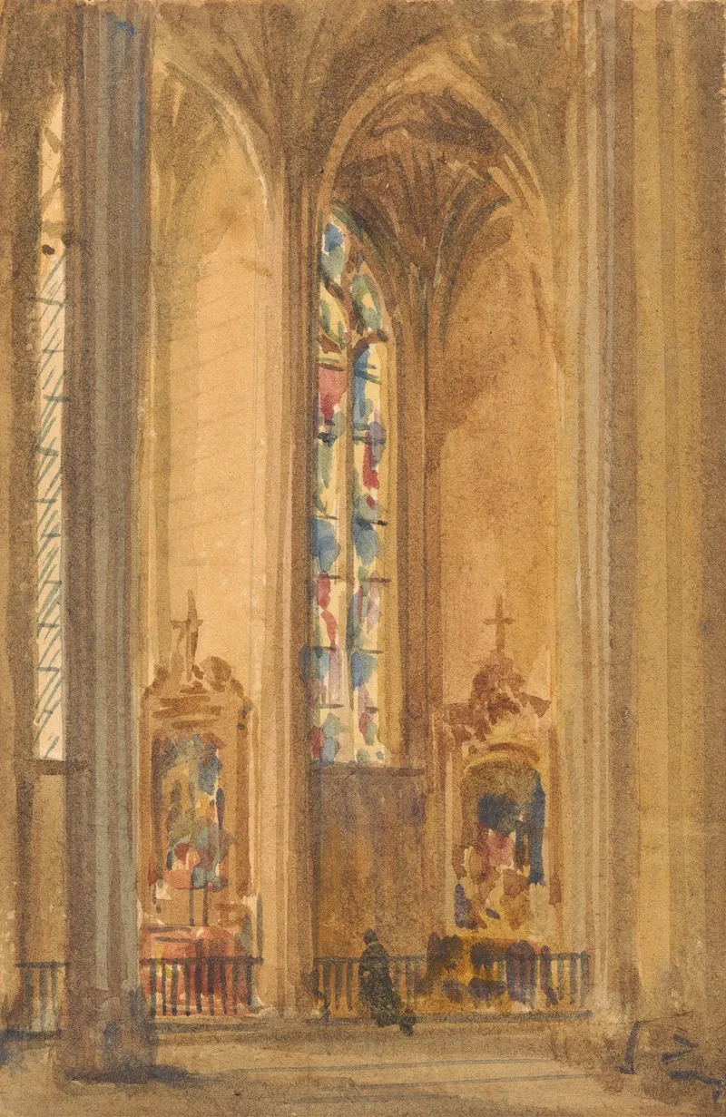 Interior Of A Gothic Church 5 Wall Art by Augustus Pugin - High-Resolution Digital Print