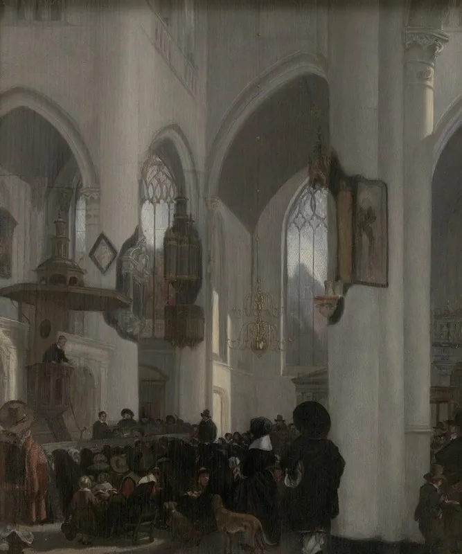 Interior Of A Gothic Church 6 Wall Art by Emanuel de Witte - High-Resolution Digital Print