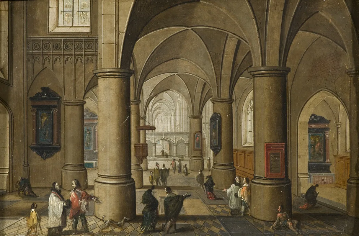 Interior Of A Gothic Church 9