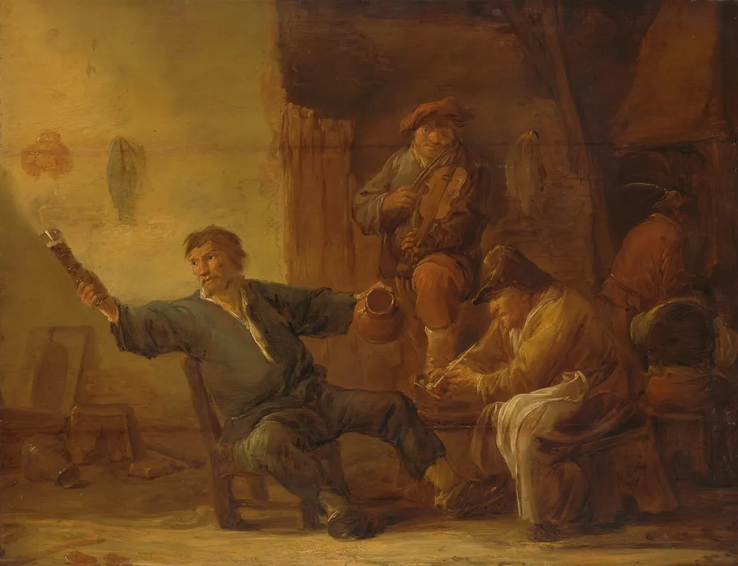 Interior Of A Peasant Hut 2 Wall Art by Benjamin Gerritsz. Cuyp - High-Resolution Digital Print