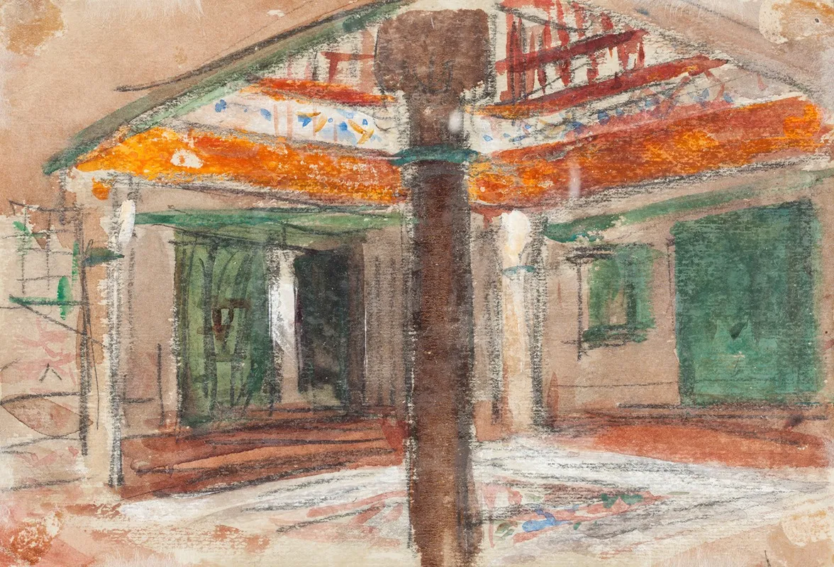 Interior Of An Exotic Palace Wall Art by Hercules Brabazon Brabazon - High-Resolution Digital Print