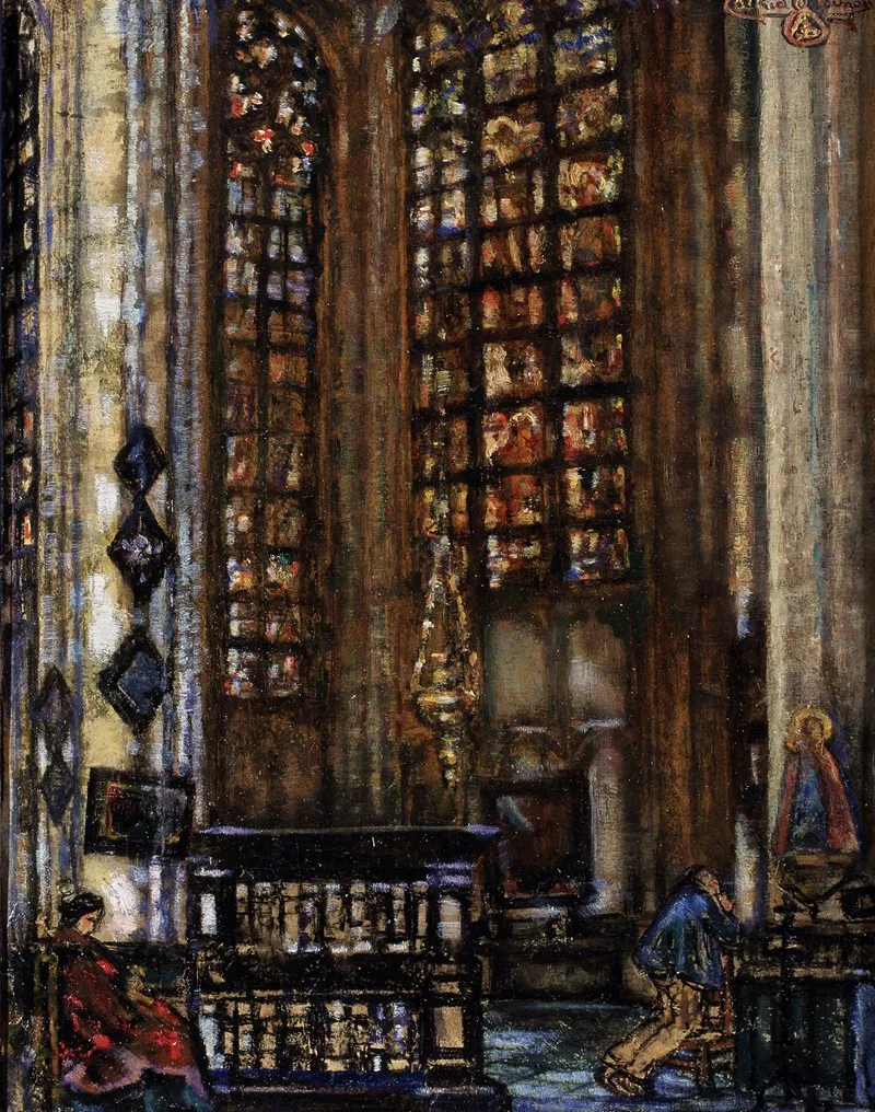 Interior Of Saint Annes Chapel At Saint Peters Church In Louvain