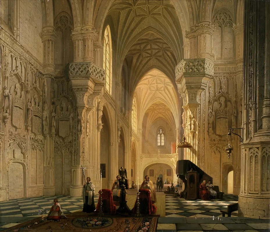 Interior Of Saint Johns Church In Toledo Wall Art by Joseph Maswiens - High-Resolution Digital Print