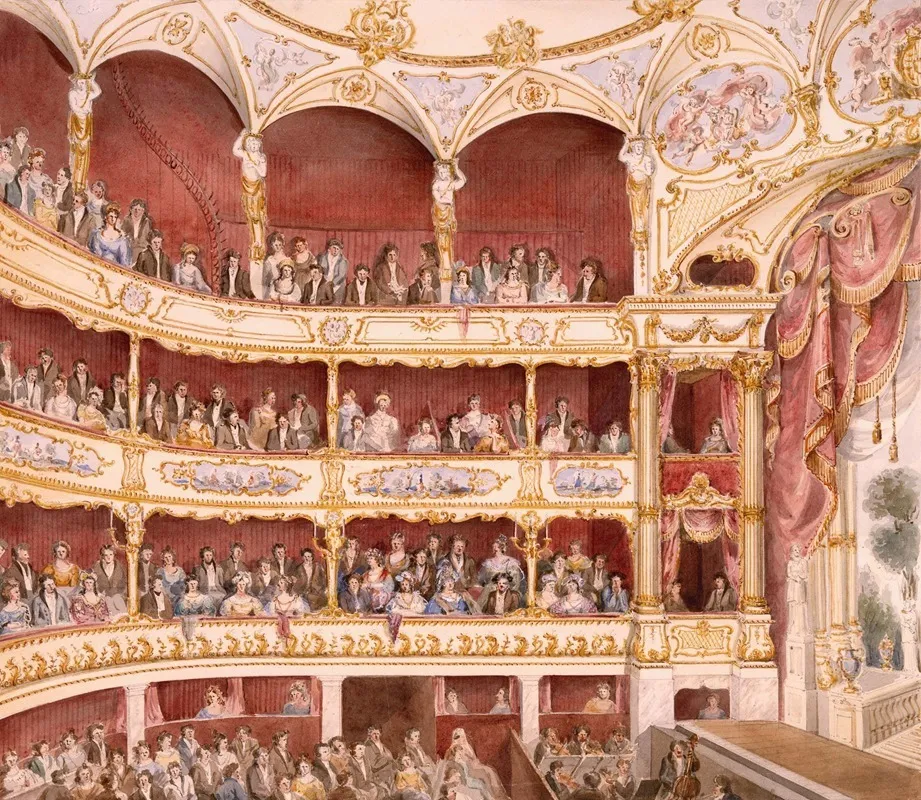 Interior Of St James Theatre London Wall Art by John Gregory Crace - High-Resolution Digital Print