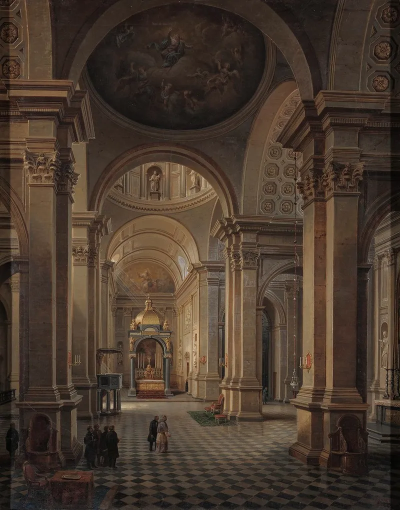 Interior Of The All Saints Church In Warsaw Wall Art by Marcin Zaleski - High-Resolution Digital Print