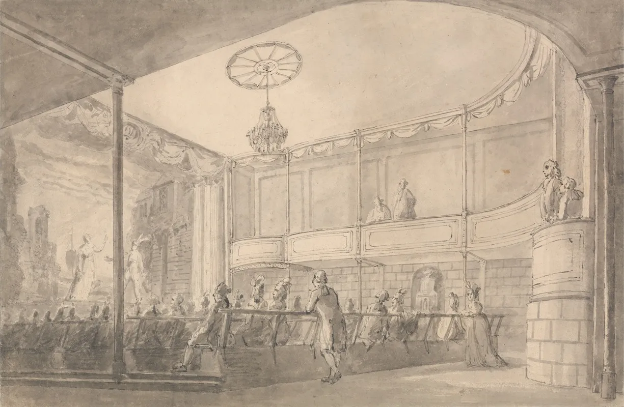 Interior Of The Brandenburg House Theatre Hammersmith Wall Art by Henry Wigstead - High-Resolution Digital Print