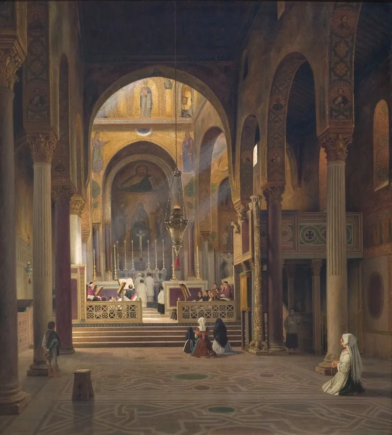 Interior Of The Capella Palatina In Palermo Italy