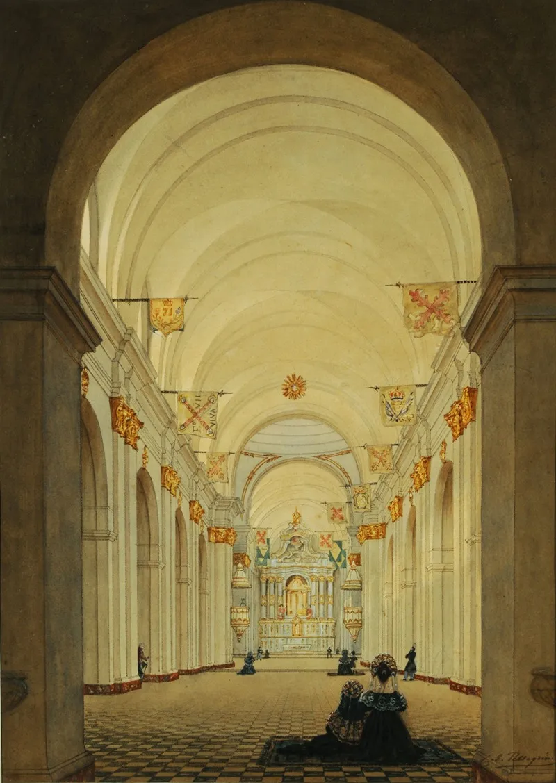 Interior Of The Cathedral Of Buenos Aires Wall Art by Charles Pellegrini - High-Resolution Digital Print
