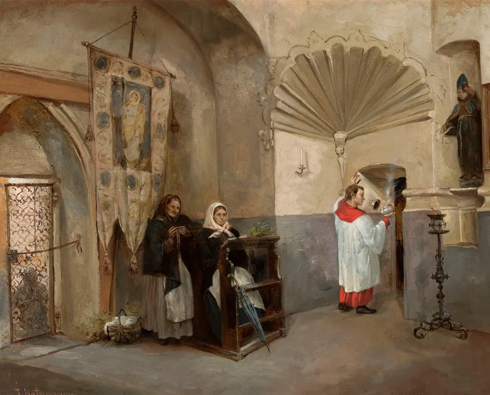 Interior Of The Chapel Of The Three Kings In The Bernardine Church In Vilnius Wall Art by Józef Bałzukiewicz - High-Resolution Digital Print