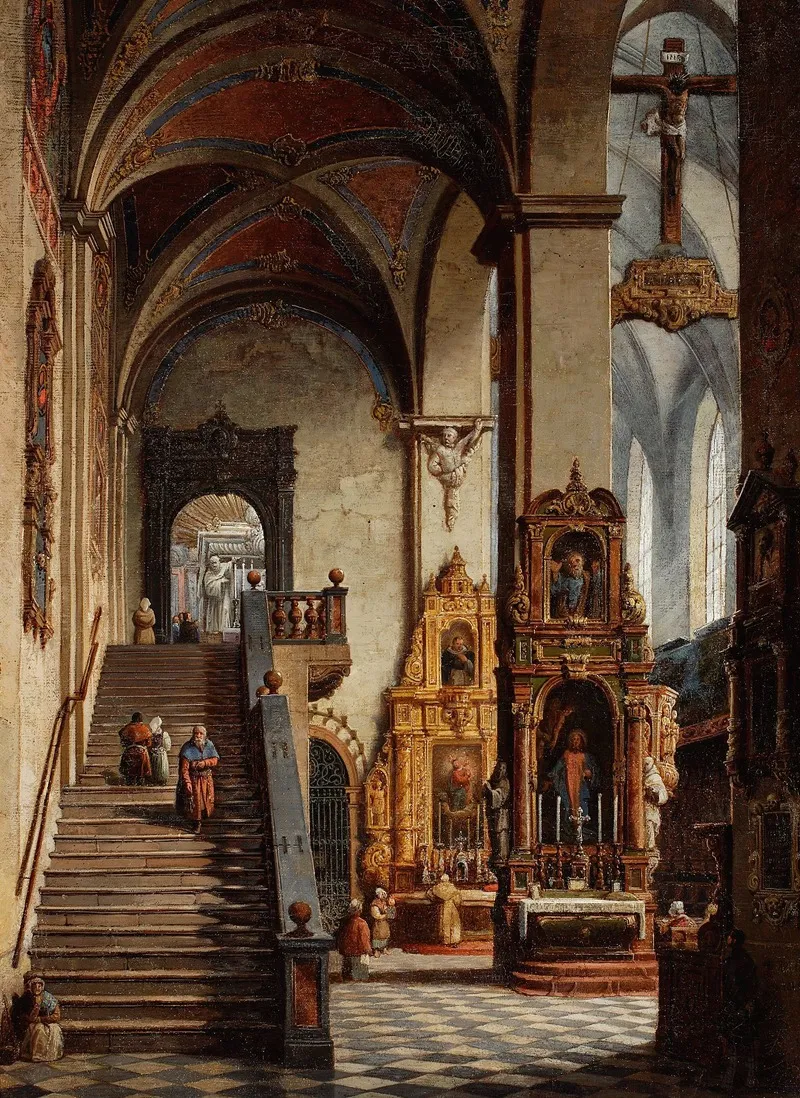 Interior Of The Dominican Church In Krakow 2 Wall Art by Marcin Zaleski - High-Resolution Digital Print