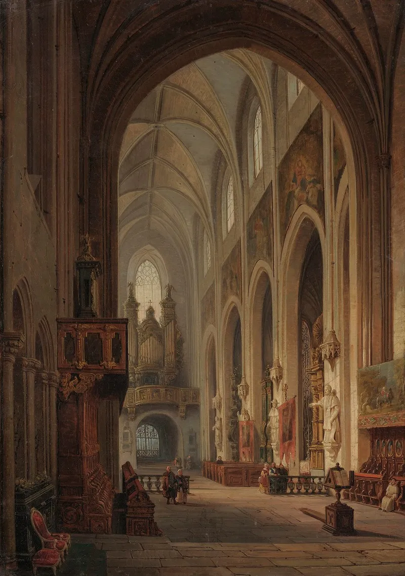 Interior Of The Dominican Church In Krakow Wall Art by Marcin Zaleski - High-Resolution Digital Print