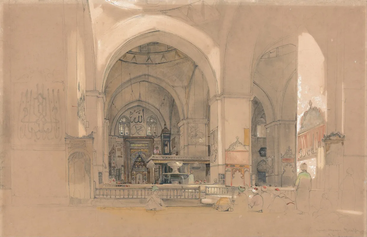 Interior Of The Great Mosque Ulucami Bursa Turkey