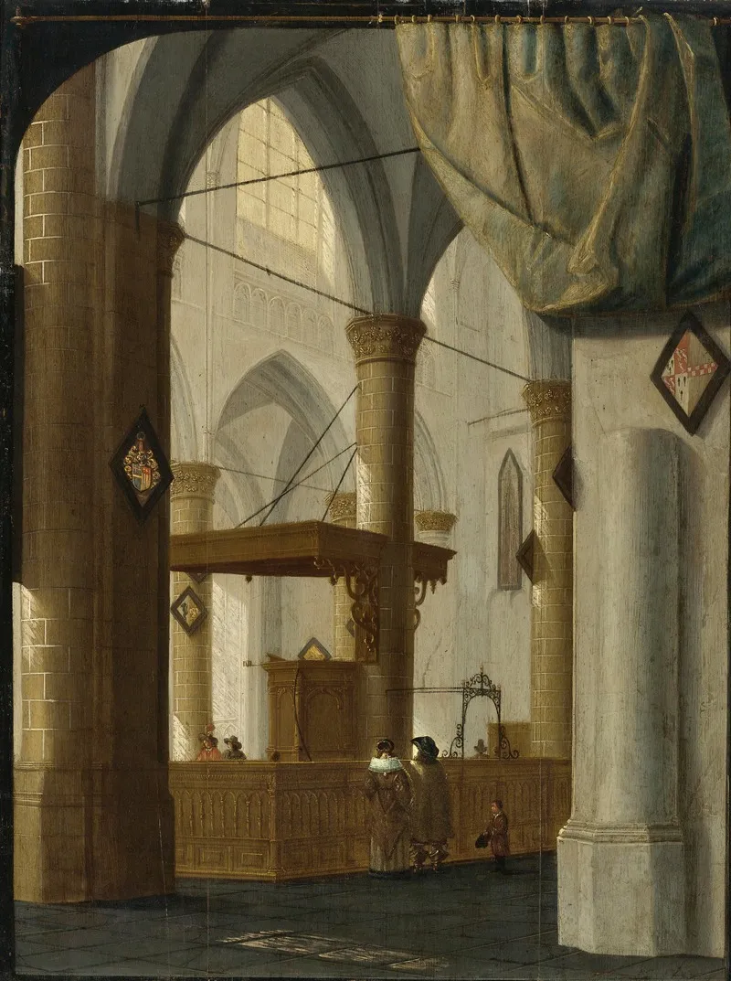 Interior Of The Grote Kerk Dordrecht Wall Art by Daniël de Blieck - High-Resolution Digital Print