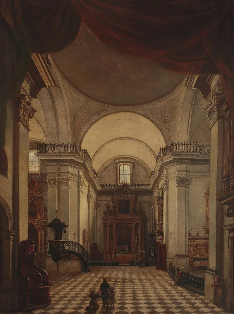 Interior Of The Holy Cross Church In Warsaw Wall Art by Marcin Zaleski - High-Resolution Digital Print