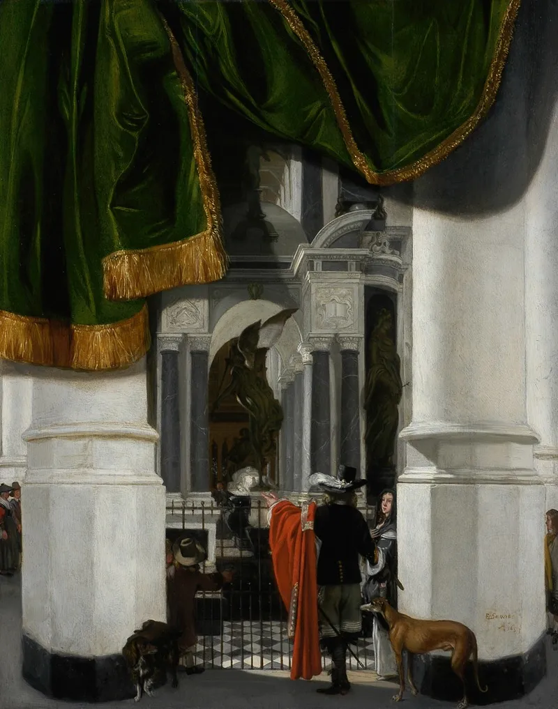 Interior Of The Nieuwe Kerk In Delft With The Tomb Of William The Silent Wall Art by Emanuel de Witte - High-Resolution Digital Print