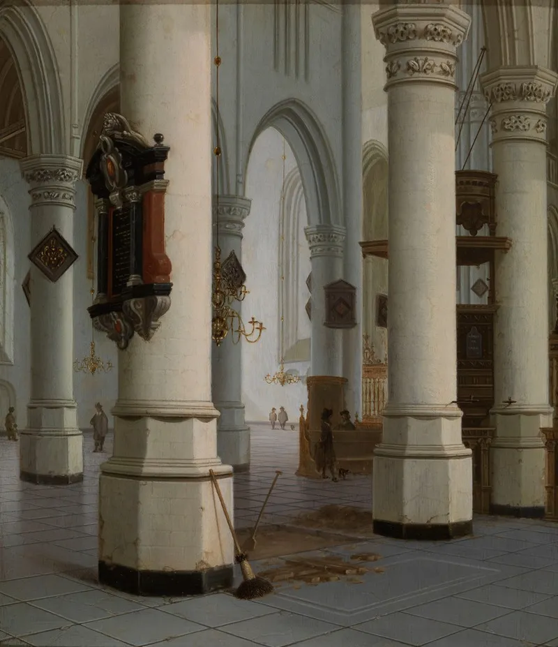 Interior Of The Nieuwe Kerk New Church In Delft 2