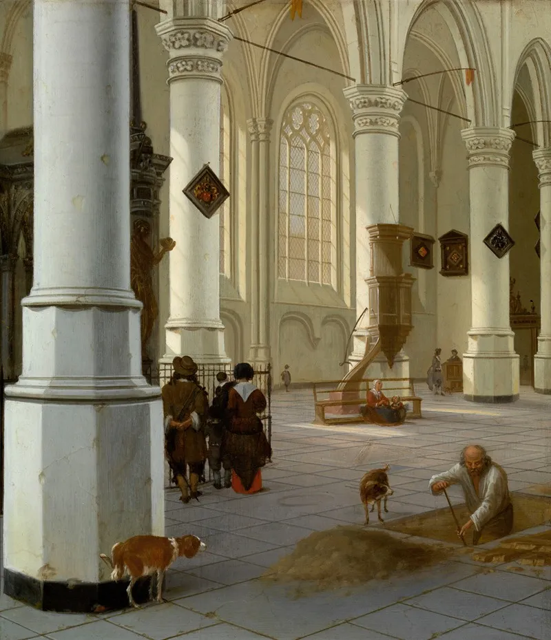 Interior Of The Nieuwe Kerk New Church In Delft