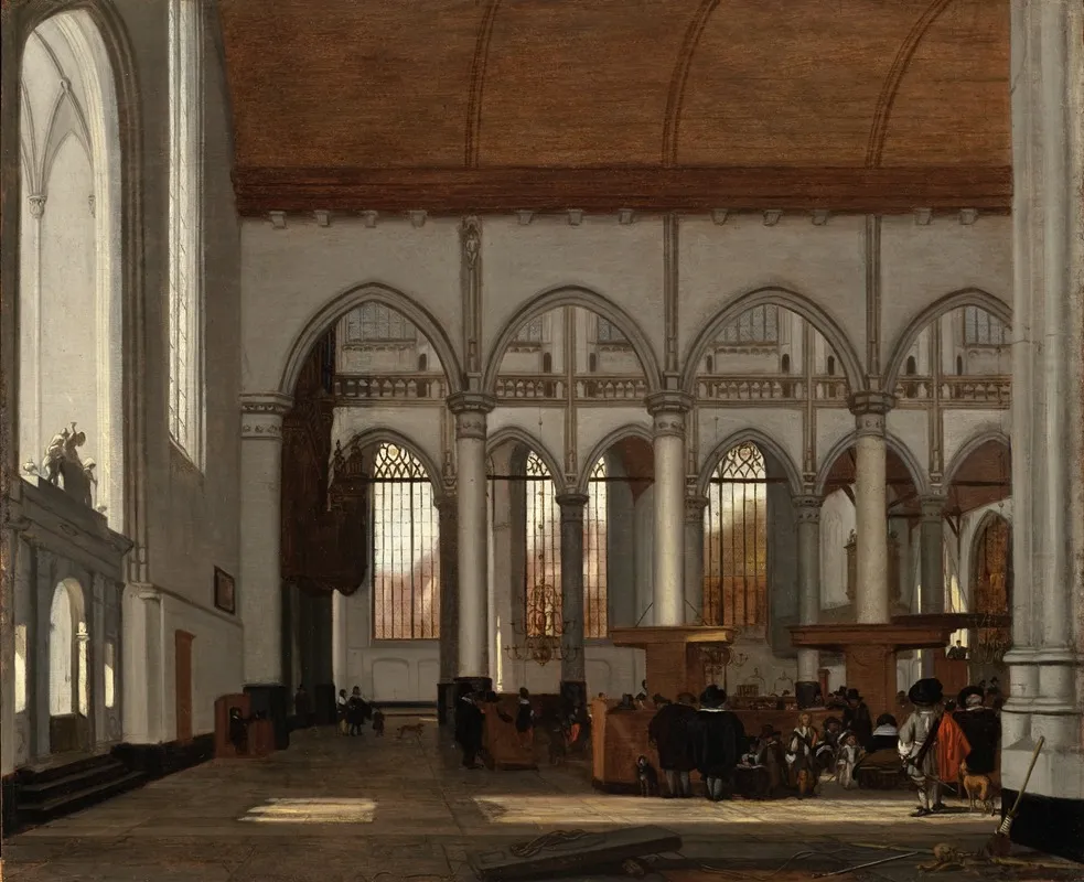 Interior Of The Oude Kerk Amsterdam Wall Art by Emanuel de Witte - High-Resolution Digital Print
