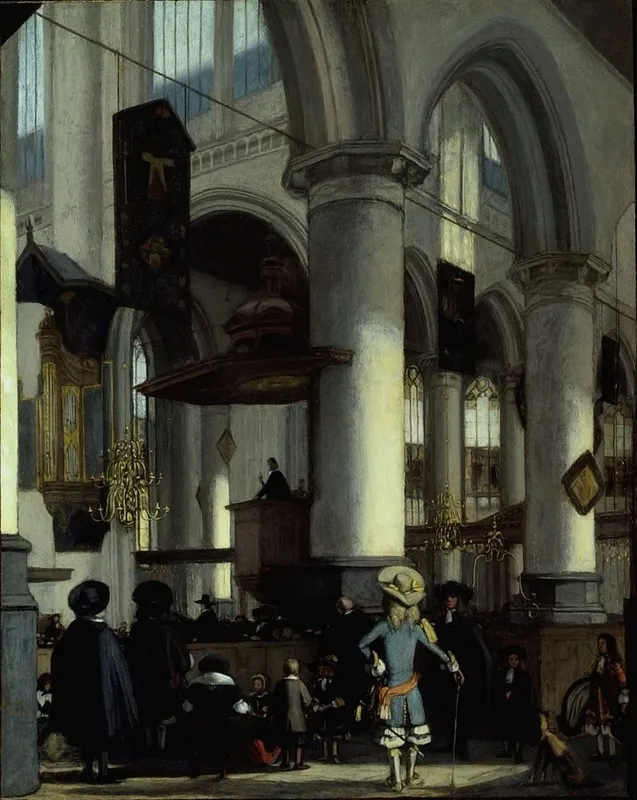 Interior Of The Oude Kerk Delft 4 Wall Art by Emanuel de Witte - High-Resolution Digital Print