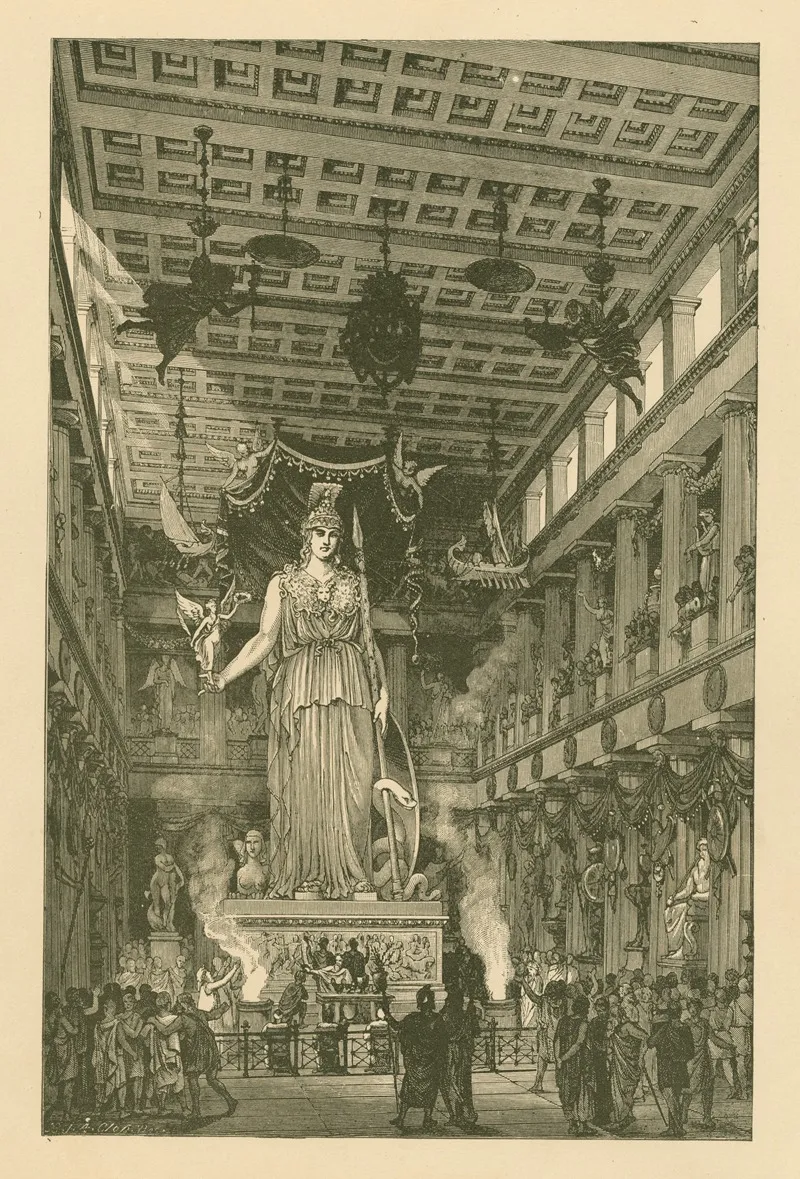 Interior Of The Parthenon Wall Art by Friedrich von Thiersch - High-Resolution Digital Print