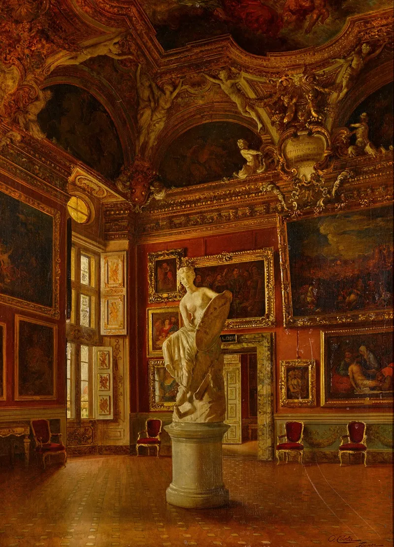 Interior Of The Pitti Palace Wall Art by Oreste Costa - High-Resolution Digital Print