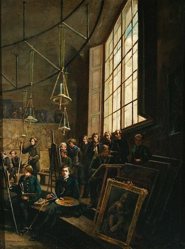Interior Of The School Of Fine Arts In Warsaw Wall Art by Marcin Zaleski - High-Resolution Digital Print