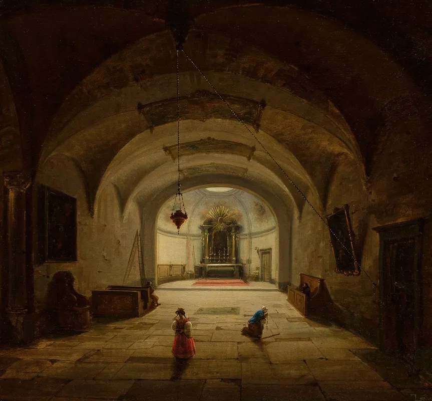 Interior Of The Subterranean Chapel Wall Art by Marcin Zaleski - High-Resolution Digital Print