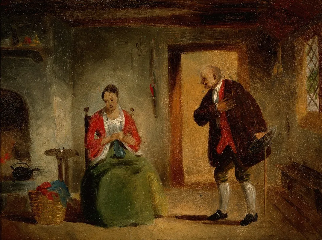 Interior Study 4 Wall Art by Francis William Edmonds - High-Resolution Digital Print