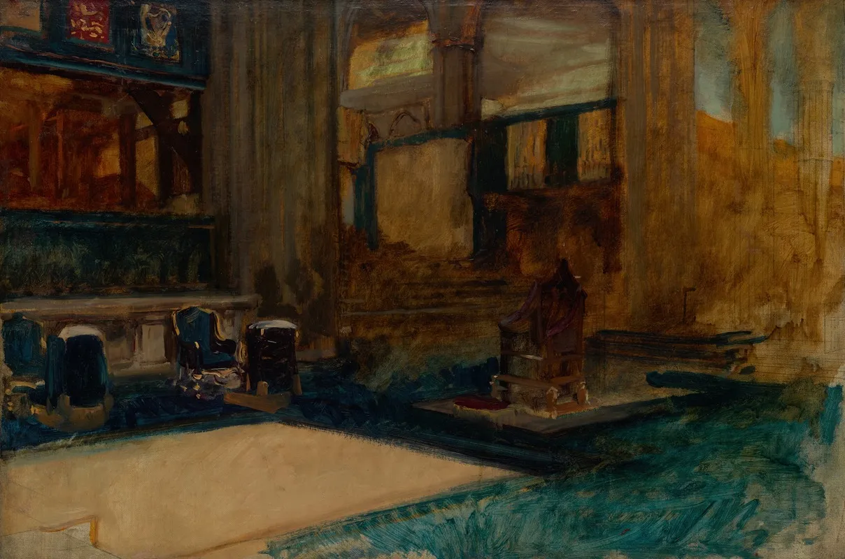 Interior Study Of Westminster Abbey For The Coronation Of King Edward Vii