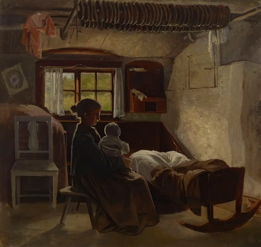 Interior View Of A Uusimaa Living Room 2 Wall Art by Albert Edelfelt - High-Resolution Digital Print