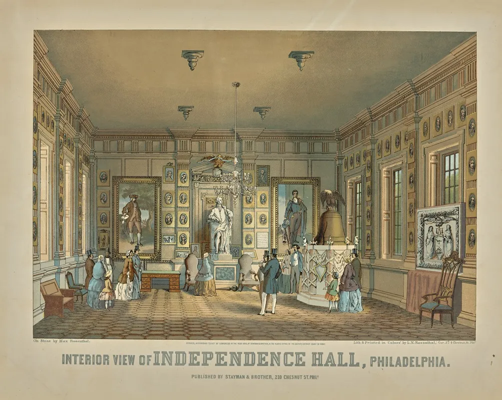 Interior View Of Independence Hall Philadelphia Wall Art by Max Rosenthal - High-Resolution Digital Print