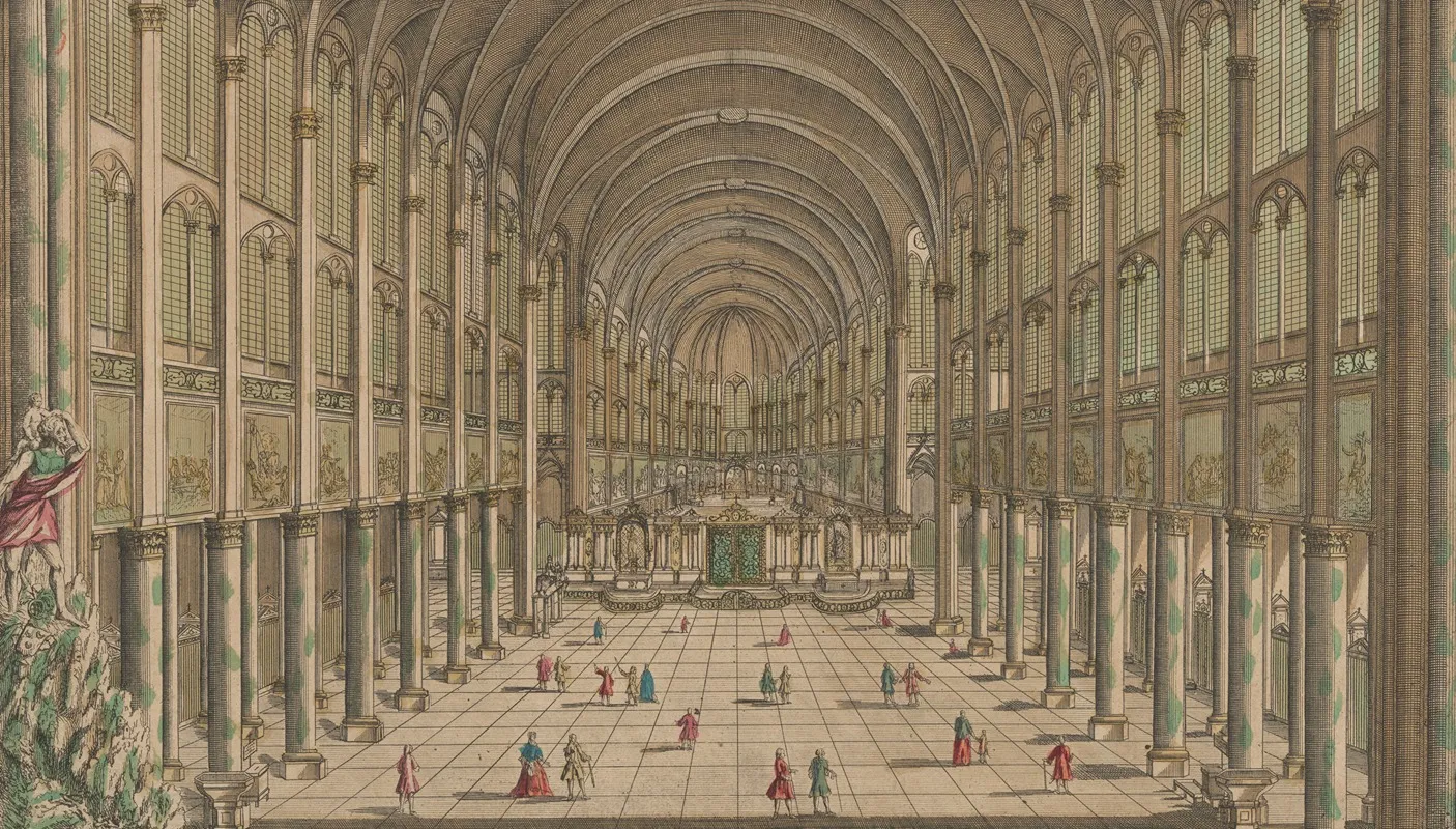 Interior View Of The Cathedral Of Notre Dame De Paris
