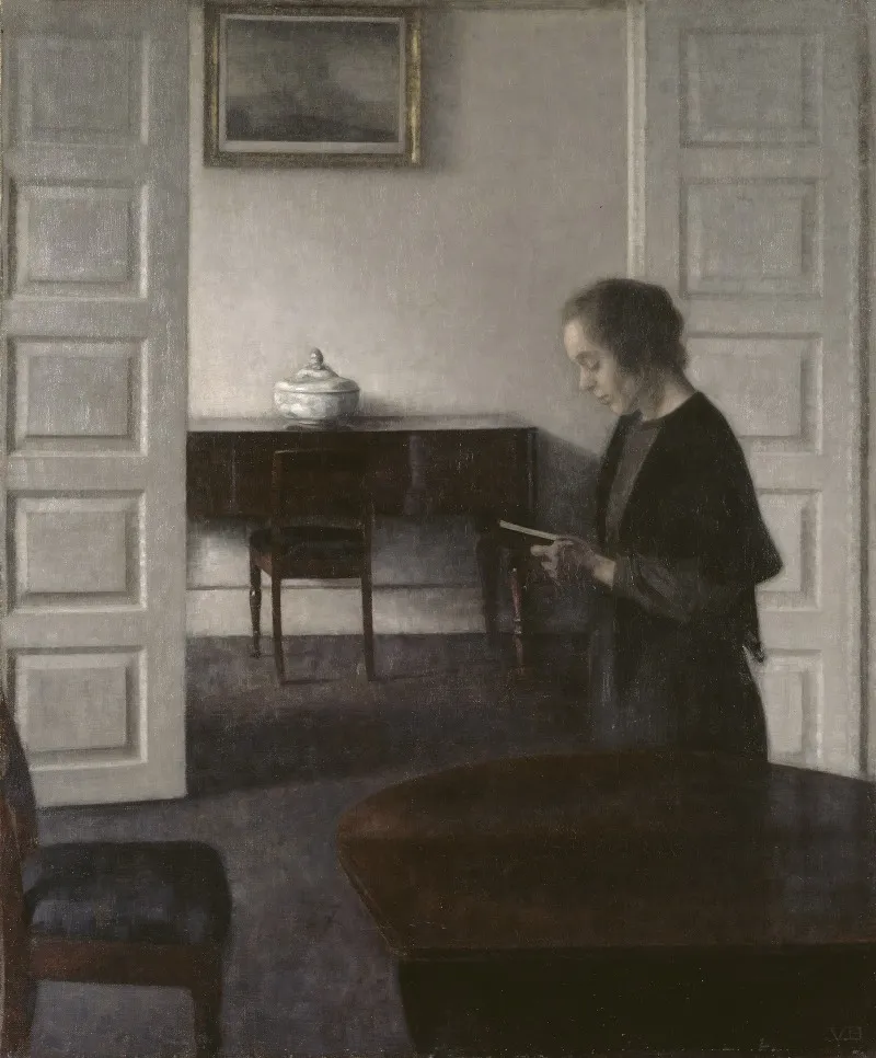 Interior With A Reading Lady