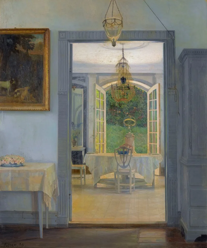 Interior With Afternoon Sun Wall Art by Georg Nicolai Achen - High-Resolution Digital Print