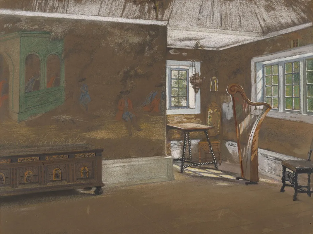 Interior With Harp