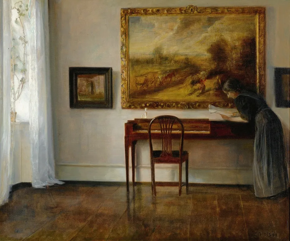 Interior With Painting 2 Wall Art by Carl Holsøe - High-Resolution Digital Print