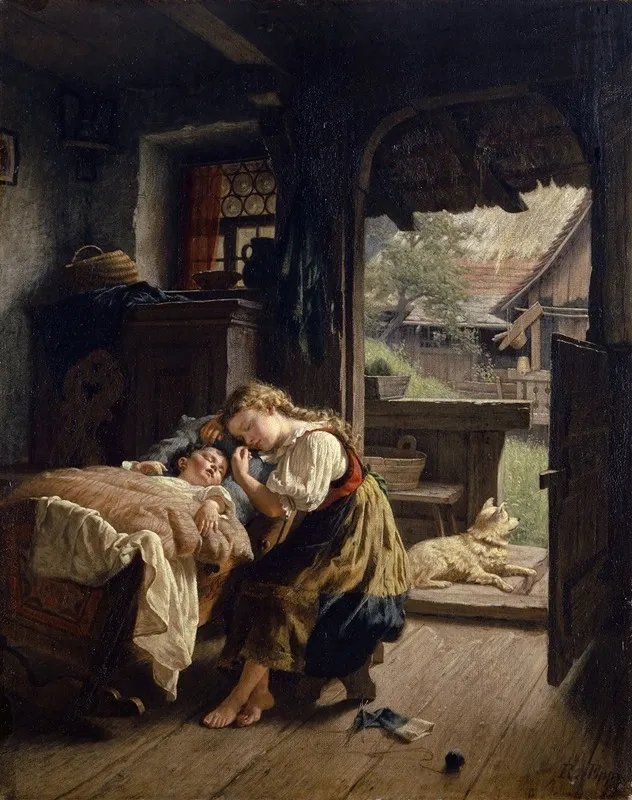 Interior With Sleeping Siblings