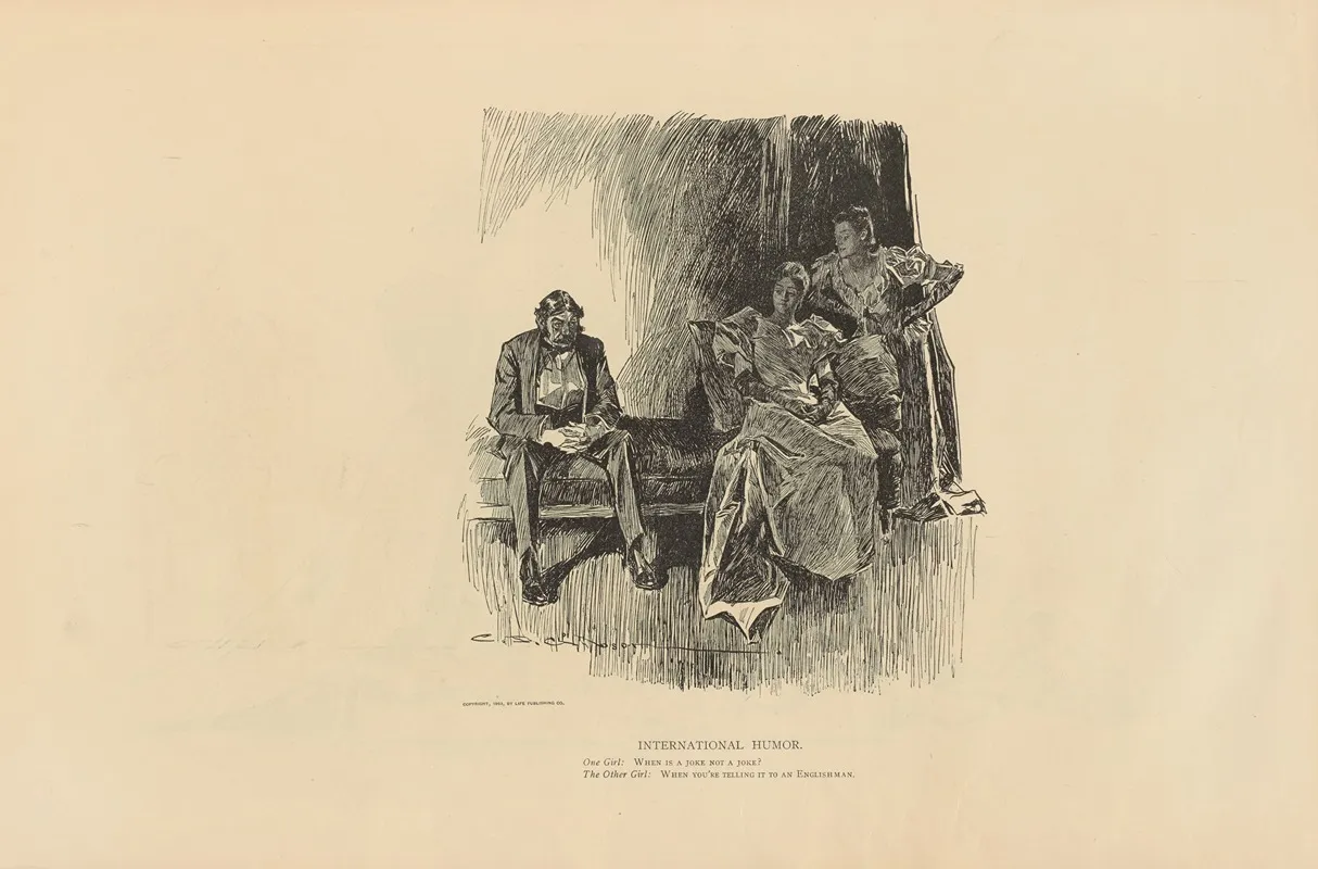 International Humor Wall Art by Charles Dana Gibson - High-Resolution Digital Print