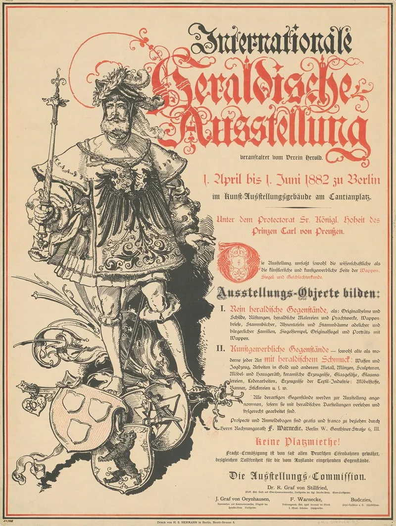 Internationale Heraldische Ausstellung Wall Art by Emil Doepler - High-Resolution Digital Print