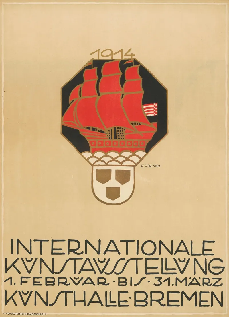 Internationale Kunstausstellung 1914 Kunsthalle Bremen Wall Art by Bernd Steiner - High-Resolution Digital Print