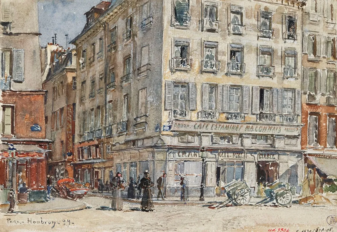 Intersection De Deux Rues A Paris En 1899