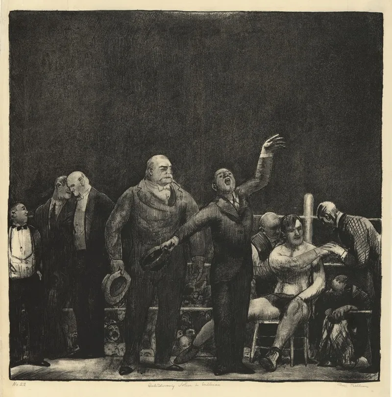 Introducing John L Sullivan Wall Art by George Wesley Bellows - High-Resolution Digital Print