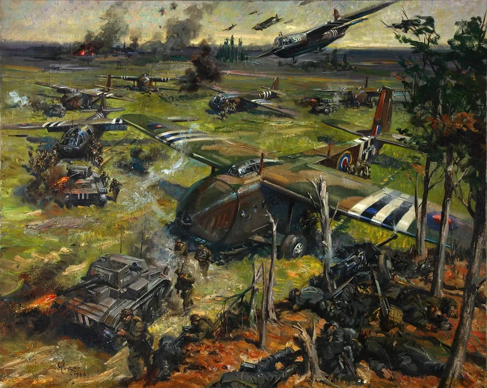 Invasion Scene Wall Art by Terence Cuneo - High-Resolution Digital Print
