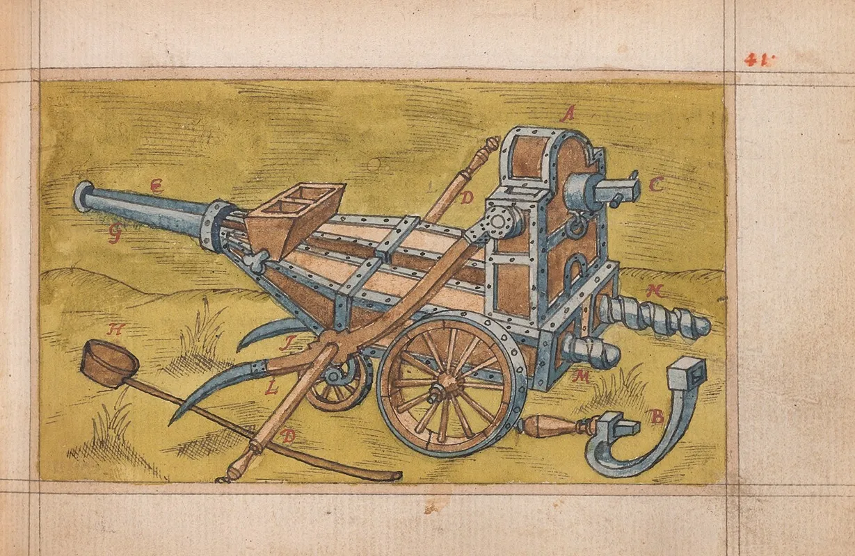 Inventions Of Military Machines And Other Devices Pl 40 Wall Art by Ralph Rabbards - High-Resolution Digital Print