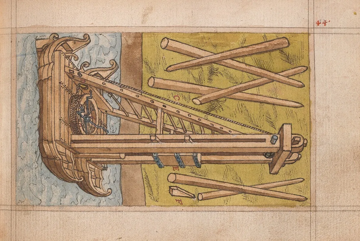Inventions Of Military Machines And Other Devices Pl 43 Wall Art by Ralph Rabbards - High-Resolution Digital Print