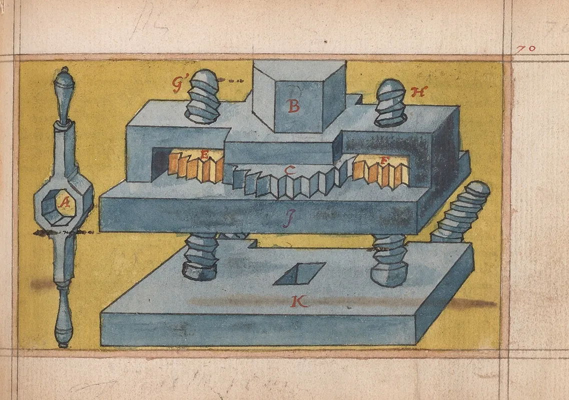 Inventions Of Military Machines And Other Devices Pl 69 Wall Art by Ralph Rabbards - High-Resolution Digital Print