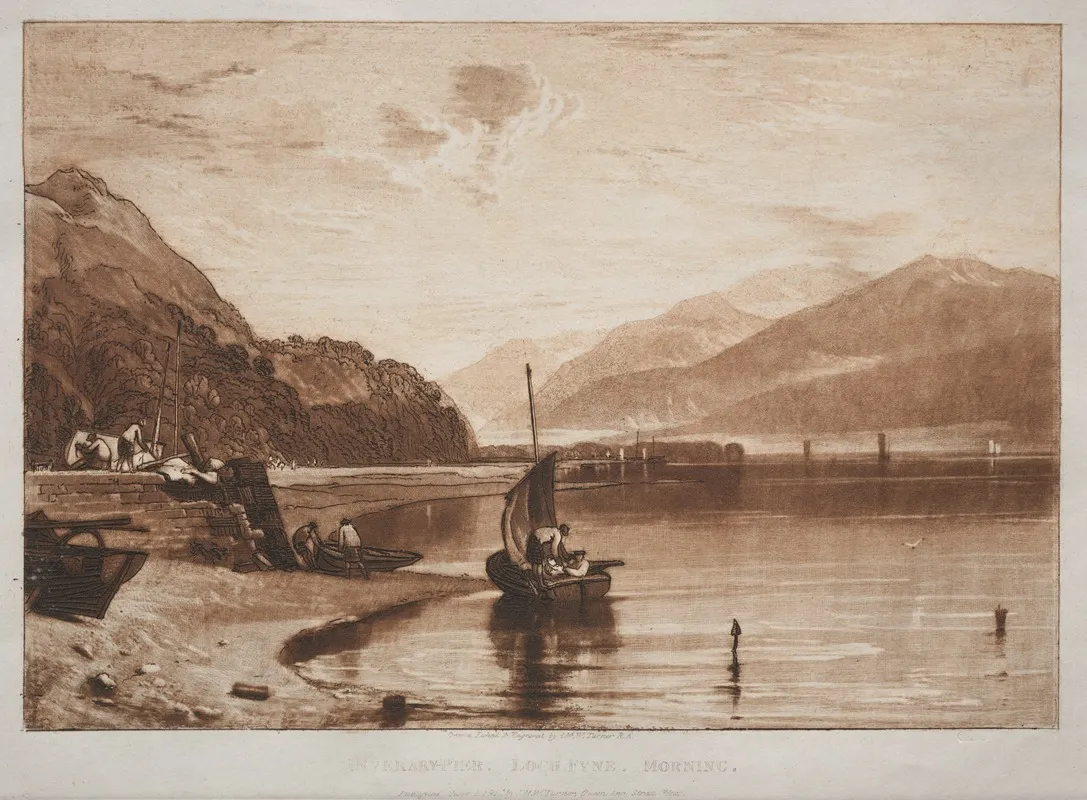 Inverary Pier Lock Fyne Morning Wall Art by Joseph Mallord William Turner - High-Resolution Digital Print